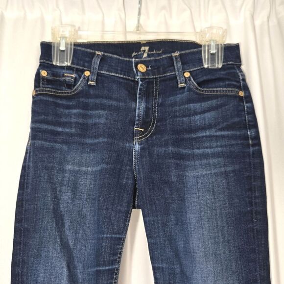 7 For All Mankind Gwenevere Skinny Jeans Dark Wash Sz 25 - Picture 4 of 15
